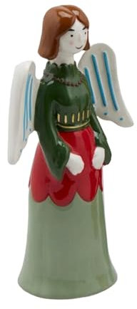 Magie di Natale Engel Sweety Weihnachtsdekoration für Krippe, Höhe 23 cm (kurze braune Haare)