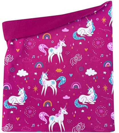 Wollhuhn Maxi Winter 20240201 Cache-cou, écharpe à enfiler, extra longue, pour garçon/fille, de nombreux motifs (LL, doublure en polaire)