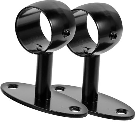 CRILSTYLEO 2 Pièces Supports De Garde-corps Support De Main Courante Support De Rampe D'escalier Supports De Rampe D'escalier Supports De Main Courante D'escalier Acier Inoxydable 201# Black