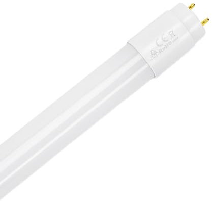 VoltShine Tubo LED T8 de cristal 0,6m 9W, ahorro energético, luz brillante; ideal para iluminación en oficinas y hogares.