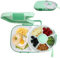 Bocguy Snack Spinner, Multifunktionale Fächern und Deckel, Kinder Snackbox mit 5 Fächern und Deckel, Drehbare Snackbox Kinder Lunchbox für Zuhause, Feuchtigkeitsbeständig, Zuhause, Green