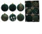 6 Stück Weihnachtskugel-Ornamente, 8 cm Beflockungskugel, bruchsichere Dekorationen, Baumkugeln für Urlaub, Hochzeit, Party, Dekoration (grün)