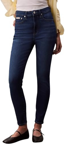 Calvin Klein Damen Jeans Hose Skinny Ankle High Rise, Blau (Lapis), 31W