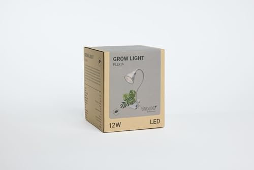 Venso EcoSolutionsGrowLight Flexia 12W 60°, Wachstumslampe für Pflanzen wie Kräuter-, Gemüse- und Blühpflanzen, Parus Pflanzenlampe LED Vollspektrum Pflanzenlicht