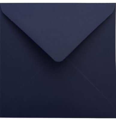 Netuno 100 quadratische Briefumschläge Marineblau 11 x 11 cm 120g Malmero Bleu elegante Umschläge farbig für Hochzeit Geburtstag Weihnachten Einladungskarten bunte Briefkuverts quadratisch