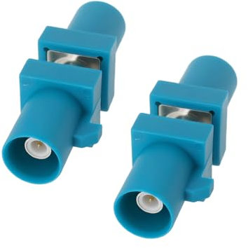 eMagTech 2 Stück Fakra Z Adapter Stecker auf Stecker für Auto Autotelematik GPS Radiosysteme Antennenanwendungen Wasserblau