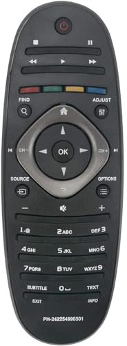 242254990301 Universelle Télécommande Convient pour Philips Smart TV 37PFL6606H 22PFL3206H/12 22PDL4906H/12 26PFL3606H/12 32PFL2406H/12 32PFL3606H/12 32PFL5206H/12 32PFL5306H/12