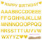 Girlande Banner,54 Stück Buchstaben Gold Papier Wimpelbanner,DIY Banner Selbst Gestalten mit 10m Juteseil,Wiederverwendbares Gold Personalisiertes Buchstabensymbol für Party Geburtstag Valentinstag