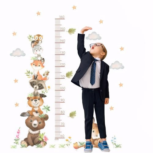 Messlatte Kinder Messlatten für Baby- & Kleinkinderzimmer Wandtattoo Kinderzimmer Kinder Wandtattoo Kinderzimmer Wandtattoo DIY Wandbild Wandsticker für Kinderziemmer Babyzimmer Dekoration(60-160cm)