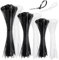 AMSGANK 300 Pezzi Fascette Plastica, 100/200/300mm Fascette Elettricista Fascette Lunghe Cavi Nylon Uso Interno ed Esterno, per la Gestione dei Cavi, Fili, Giardinaggio (Bianco e Nero)