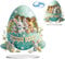 Doppelseitige Diamond Painting Ostern Deko Hase Kinder Set, DIY Frühling Deko Ostern Diamond Painting Kaninchen Diy Malset Ostereier (Grün)