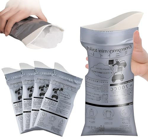 AONAYO Paquete de 5 bolsas de orina para viajes, Urinella para mujeres, botella de orina portátil para mujeres, botellas de orina para hombres, 700 ml, adecuadas para baños de camping, viajes, mareos