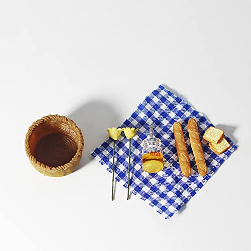 Miniatur Puppenhaus Puppen Deko, Strand Pool Deko Strandkorb Zubehör Puppenhaus Miniatur Klappstuhl Miniatur Strand Stuhl Miniatur Deko Liegestuhl für DIY Dekoration (Blue)