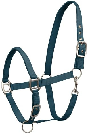 WALDHAUSEN Perlonhalfter Satin, Petrolblau, Pony