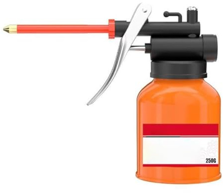 Ölkanne mit transparentem Reservoir für die Verwendung mit mechanischen Pumpen und Hochdruckschmierung, mit federbelasteter Pumpe für gleichmäßigen Ölauftrag (250 ml)