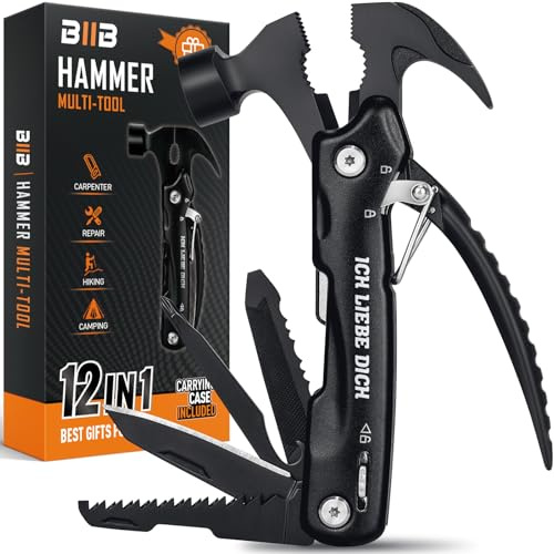 BIIB Geschenk Valentinstag für Ihn, 12 in 1 Multitool Gadgets für Männergeschenke, Valentinstag Geschenke für Ihn, Geschenke für Papa Camping Zubehör, Geburtstagsgeschenk für Männer Werkzeug