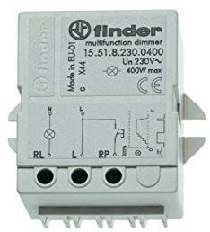 finder Interruttore di corrente a incasso 15.51.8.230.0400 1 chiusura 230 V/AC 400 W, 1 pezzo