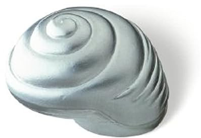 SIRO Möbelknopf Springe, Meer, Muschel, Design, Druckguss chrom matt, 47 mm x 33 mm x 40 mm, 1121-47ZN2