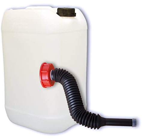 Bidon plastiqueHDPE 25 L Jerrican alimentaire + 1 long bec verseur flexible DIN 61 (22247+22037)