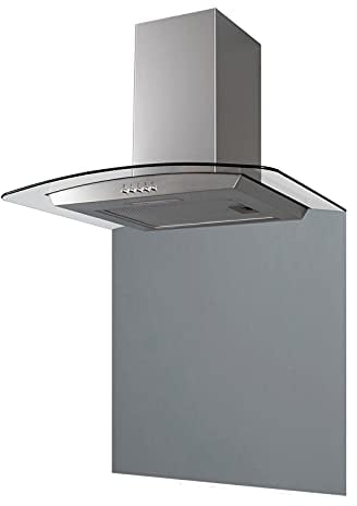 SIA SPC60GY 60cm x 75cm Grey Toughened Curved Glass Kitchen Splashback