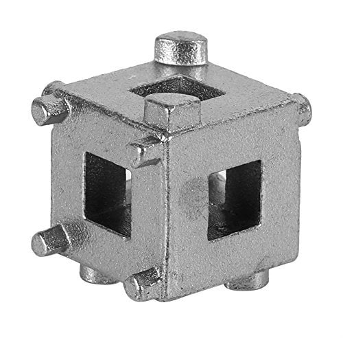 Brake Caliper Square - 2010 Caravan Caliper Piston Tool-Disc Brake Piston,Car Rear Disc Brake Piston Retractor Tool Wind Back Cube Calliper Adaptor Silver