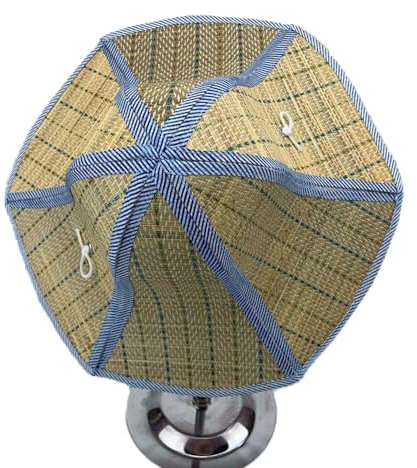 NC Sombrero de verano para mujer, grande, plegable, para fiestas, estilo asiático, bolsa de arroz, abanico plegable, sombrero de paja