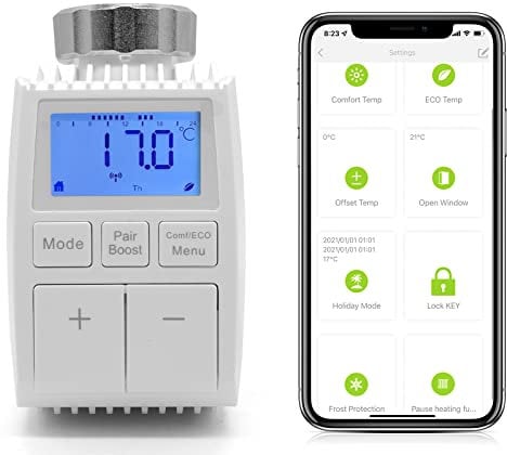 BSEED Smart Radiator Thermostat, Control Starter Kit with App Control, Works with Alexa & Google Home, Easy Installation
