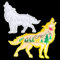 Voyyphixa DIY Wolf Silikonform Tier Epoxidharz Formen Untersetzer Silikonformen, Platzdeckchen Gießform für Wolf Schlüsselanhänger Desktop Ornamente Schokolade Kuchen Kunsthandwerk
