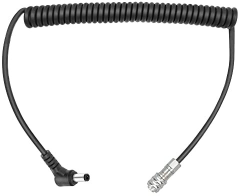 LSYRIA BMPCC 4K 6K Pro auf DC Stecker 5,5 x 2,5 mm Spiralkabel geeignet für Blackmagic Pocket Cinema Kamera und Gold Mount V Mount Akku, Weipu SF6 2 Pin 59 Zoll kompatibel mit 2,1 oder 2,5 5,5 mm