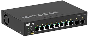 NETGEAR GSM4210PX Gestito L2/L3 Gigabit Ethernet [10/100/1000] Supporto Power over Ethernet [PoE] Nero (NETGEAR AV GSM4210PX-100EUS M4250-8G2XF-PoE+ Managed Switch 240W Budget 2 SFP+ AVB)