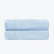 Allure Zero Twist Bath Towel Set for Bathroom, Pack of 2, 70 x 120cm, 100% Egyptian Cotton (Baby Blue)