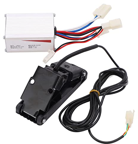 VGEBY 12V 250W Aluminiumlegierung Gebürsteter Geschwindigkeitsregler Gaspedal-Set für Elektrische Fahrräder Dreiräder Motorräder Elektrische Fahrräder