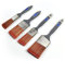 Monarch 4 Pack Paint Brush Set, Easy to Use Paint Brushes Decorating Set with Rubber Handle for Comfort, 1.5/2.5 Angled Paint Brush and 1/2 Wall Brushes, Synthetic Paint Brushes Grey