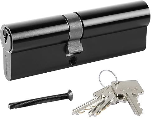 DIDA® 100mm Euro Barrel Lock 40/60 Door Barrel Lock with Key UPVC Door Lock Barrel Profile Lock with 3 Keys Anti-Pick Anti-Bump Anti-Drill Euro Cylinder Lock High Security Nickel BS EN 1303:2005 B