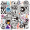 Bric Dodo 50 Stück Musik Aufkleber Auto Laptop Telefon Gitarre Skateboard Motorrad Fahrrad Music Stickers Set Vinyl Wasserdicht Aesthetic Aufkleber für Jugendliche Kinder Erwachsene