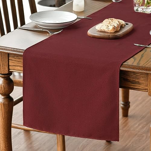 Artoid Mode Rot Weihnachten Tischläufer, Abwaschbar Küche Esstisch Tisch Dekoration Drinnen Urlaub Party Dekor 40x100 cm