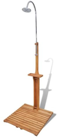 INLIFE Ducha de jardín de madera para casa y jardín, piscinas y spa (7,2 kg)
