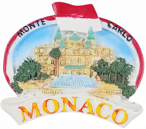 Monte Carlo Monaco Kühlschrankmagnet, Reise-Souvenir, Kühlschrankdekoration, 3D-Magnetaufkleber, Basteln
