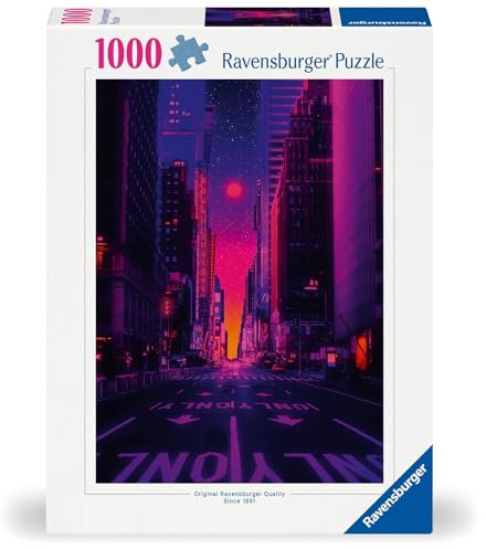 Ravensburger Puzzle 12001436 - New York in Neon - 1000 Teile Puzzle für Erwachsene und Kinder ab 14 Jahren