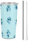 Tartaruga Backed Bamboo Blue Tazza Termica Da Viaggio Con Manico E Coperchio A Tenuta Stagna - Ideale Per Caffè E Tè 30oz