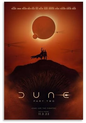 Dune:Part TwoAnime-Poster, Reiseposter, Retro-Poster, Wandkunst, Wanddekoration, Öl auf Leinwand, dekoratives Gemälde, 60 x 90 cm, ungerahmt, Stil 3