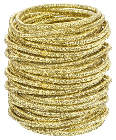 DOPENSPI 100 Stück Kleine Goldene Haargummis, Glitzer Haargummi Dünne Elastische Haarbänder, 2 mm Mini Haargummis, Gold Hair Ties, Pferdeschwanz Accessoires für Damen