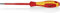 Knipex Screwdrivers for slotted screws burnished, insulating multi-component handle, VDE-tested 202 mm 98 20 30