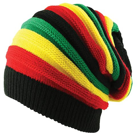 CRAZY LIZARD Rasta Reggae Strickmütze 3 Stripes