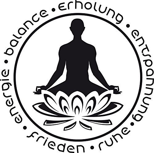 GRAZDesign Wandtattoo Bad Frieden Ruhe Erholung Wellness Wandaufkleber Wand Aufkleber - 57x57cm / 070 schwarz