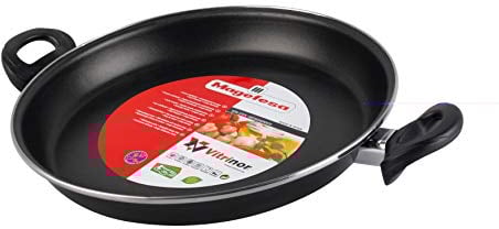 MAGEFESA 01101902 Paellera de acero esmaltado, Antiadherente bicapa reforzado, Apta para todo tipo de cocinas, Negro, 30 cm
