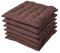 Homescapes 6er Set Stuhlkissen 40x40 cm braun – Sitzkissen Outdoor/Indoor mit Baumwollbezug, Sitzpolster waschbar und Oeko-TEX-Zertifiziert für Esszimmer-, Küchen- & Gartenstühle