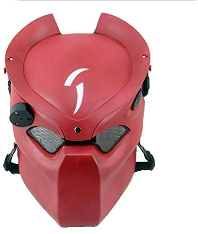 ATAIRSOFT Taktische Schützende Paintball Airsoft Metall Mesh Alien und Predator CS Feld Infrarot-Lampe Full Face Maske