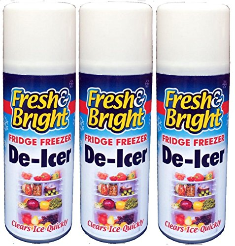 3 x Multi Direction De-Icer Spray Fridge Freezer Defrost Clean Antibacterial New