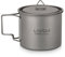 Lixada Ultralight Titanium - Tazza da acqua portatile in titanio, con coperchio e manico, pieghevole, per campeggio all'aperto, cucina pic-nic